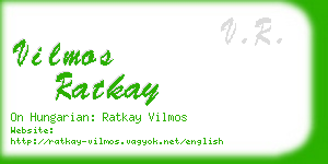 vilmos ratkay business card